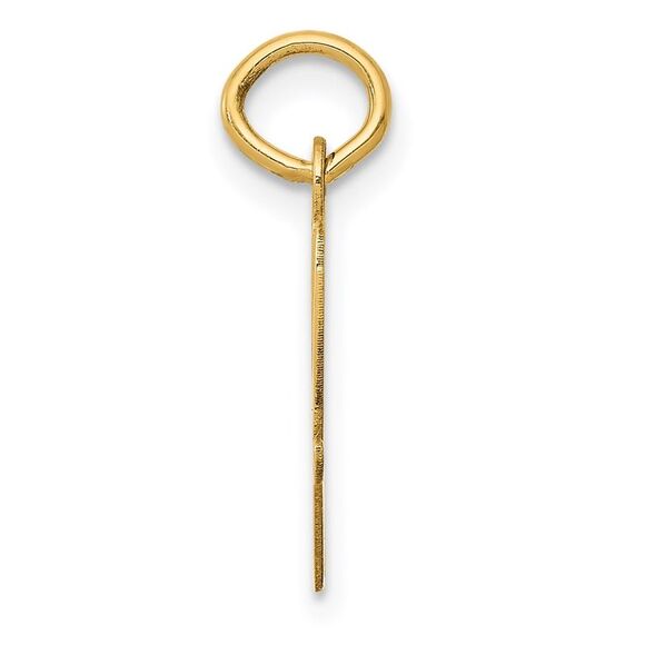 14k Yellow Gold, Madison Collection, Medium Script Initial W Pendant - Picture 2 of 5